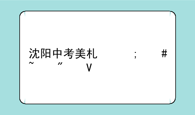 沈阳中考美术怎么查分数